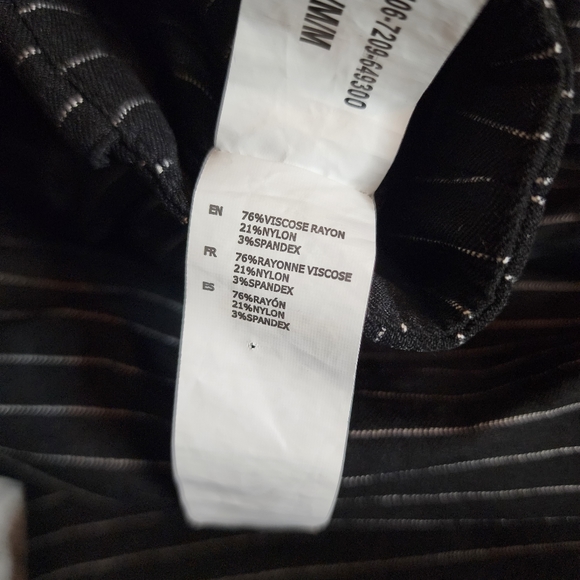 Womens Wet Seal Black Striped Bootcut Alternative Style Dress Pants Size Medium - Picture 9 of 10